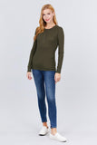 Long Slv Henley Thermal Top Naughty Smile Fashion
