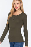 Long Slv Scoop Neck Thermal Top Naughty Smile Fashion