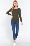 Long Slv Scoop Neck Thermal Top Naughty Smile Fashion