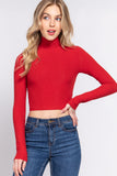 Buying Guide: Stylish and Healthy Dresses 2023 | Fashionably Fit | Long Slv Turtle Neck Rib Crop Knit Top