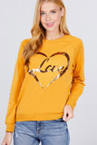 Love Sequins Pullover Naughty Smile Fashion