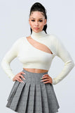 Buying Guide: Stylish and Healthy Dresses 2023 | Fashionably Fit | Lux Sweater Rib Cutout Mock Neck Crop Top