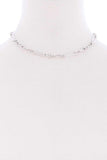 Metal Single Chain Short Necklace Naughty Smile Fashion