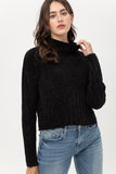 Mini Velvet Chenille Crop Sweater Naughty Smile Fashion