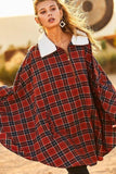 Buying Guide: Stylish and Healthy Dresses 2023 | Fashionably Fit | Mock Neck With Zipper Contrast Inside Front Pocket Plaid Poncho