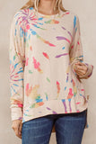 Multi Color Print Knit Sweater Naughty Smile Fashion