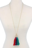 Multi Color Tassel Necklace