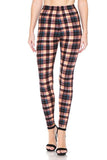 Multi Printed, High Waisted, Leggings With An Elasticized Waist Band Naughty Smile Fashion