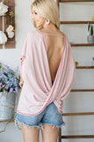 Open Back Wide Sleeve Shorsleeve Top Naughty Smile Fashion