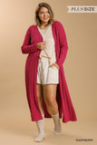 Open Front Long Body Cardigan Naughty Smile Fashion
