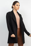 Open Front Suede Blazer Naughty Smile Fashion