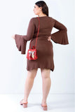 Plus Bell Long Sleeve Mini Dress #Dresswomen #Shorts #Youtubeshorts