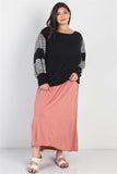 Plus Black Flannel Leopard Print Colorblock Dolman Sleeve Top #Dresswomen #Shorts #Youtubeshorts