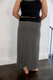 Plus Black Striped V-neck Top & Skirt Set #Dresswomen #Shorts #Youtubeshorts