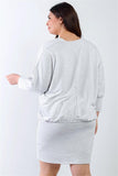 Plus Cut-out Neck Details Dolman Midi Sleeve Mini Dress #Dresswomen #Shorts #Youtubeshorts
