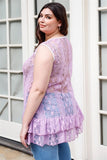 Plus Lace Sheer Ruffle Hem Sleeveless Maxi Top #Dresswomen #Shorts #Youtubeshorts Naughty Smile Fashion