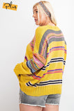 Plus Size Boho Patterned Knitted Sweater Pullover Naughty Smile Fashion