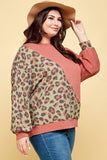 Plus Size Cute Animal French Terry Brush Contrast Print Pullover #Dresswomen #Shorts #Youtubeshorts