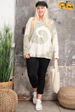 Plus Size Ls Special Washed Poly Rayon Knit Top Naughty Smile Fashion