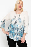 Print Top Featuring A Round Neckline And 3/4 Bell Sleeves #Dresswomen #Shorts #Youtubeshorts
