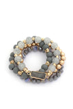 Rectangle Stone Beaded Bracelet Set Naughty Smile Fashion