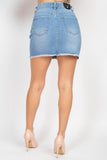 Ripped Sequin Denim Mini Skirt Naughty Smile Fashion