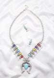 Rodeo western horse shoe beaded necklace