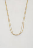 Rope Crystal Link Choker Necklace