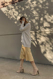Satin Ruffle Waist Midi Skirt Naughty Smile Fashion