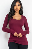 Buying Guide: Stylish and Healthy Dresses 2023 | Fashionably Fit | Scoop Neck Solid Long Sleeve Cozy Top