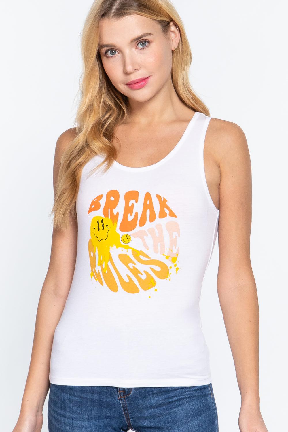 Buying Guide: Stylish and Healthy Dresses 2023 | Fashionably Fit | Screen Print Knit Tank Top