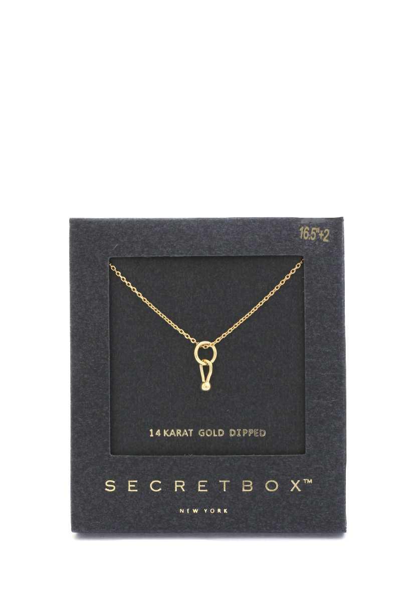 Secret Box Dainty Ring Charm Necklace Naughty Smile Fashion