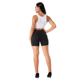 Shascullfites Melody Spandex Womens Shorts Black Jeans For Girls High Waisted Shorts Body Shaper Short Shorts