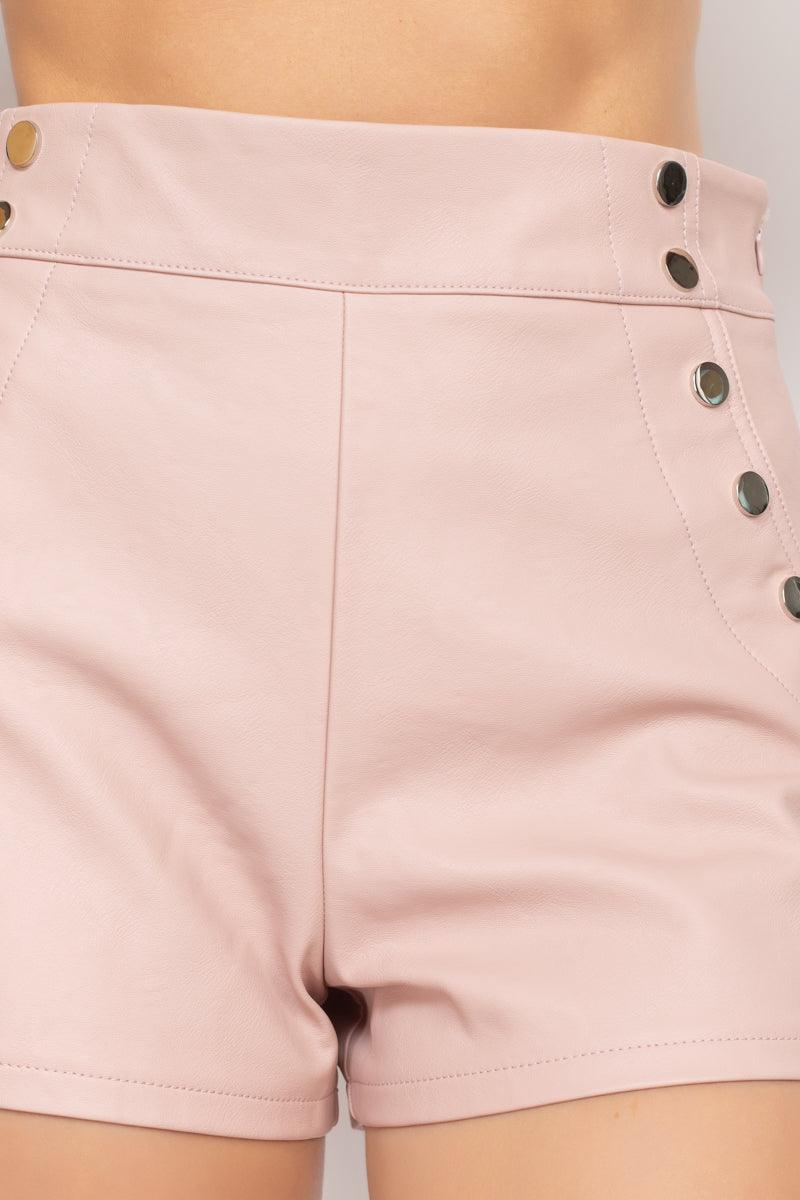 Side Button Detailed Jacket & Shorts Set Naughty Smile Fashion