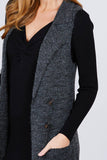 Sleeveless Long Sweater Vest Naughty Smile Fashion