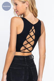 Buying Guide: Stylish and Healthy Dresses 2023 | Fashionably Fit | Sleeveless Scoop Neck Back Lace-up Detail Seamless Rib Knit Top