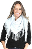 Solid Color Blanket Scarf With Fringes Naughty Smile Fashion