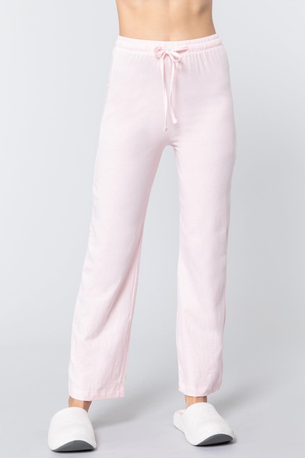 Solid Cotton Pajama Pants Naughty Smile Fashion