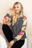 Solid French Terry Casual Hoodie Naughty Smile Fashion