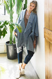 Solid Knit Oversized Trench Jacket Naughty Smile Fashion
