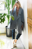 Solid Knit Oversized Trench Jacket Naughty Smile Fashion
