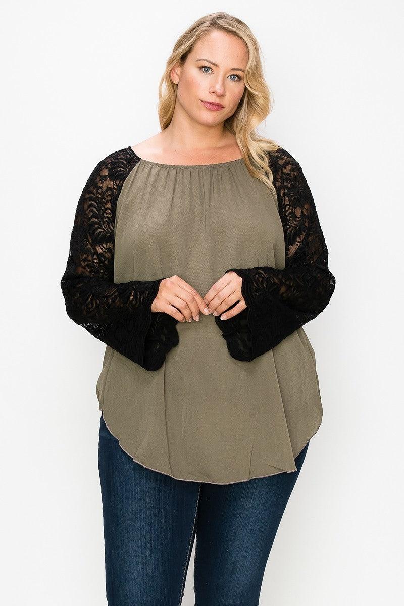 Solid Top Featuring Flattering Lace Bell Sleeves #Dresswomen #Shorts #Youtubeshorts Naughty Smile Fashion