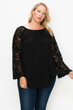 Solid Top Featuring Flattering Lace Bell Sleeves #Dresswomen #Shorts #Youtubeshorts Naughty Smile Fashion