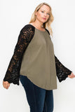 Solid Top Featuring Flattering Lace Bell Sleeves #Dresswomen #Shorts #Youtubeshorts