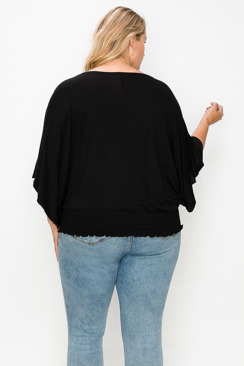 Solid Top Featuring Flattering Wide Sleeves #Dresswomen #Shorts #Youtubeshorts