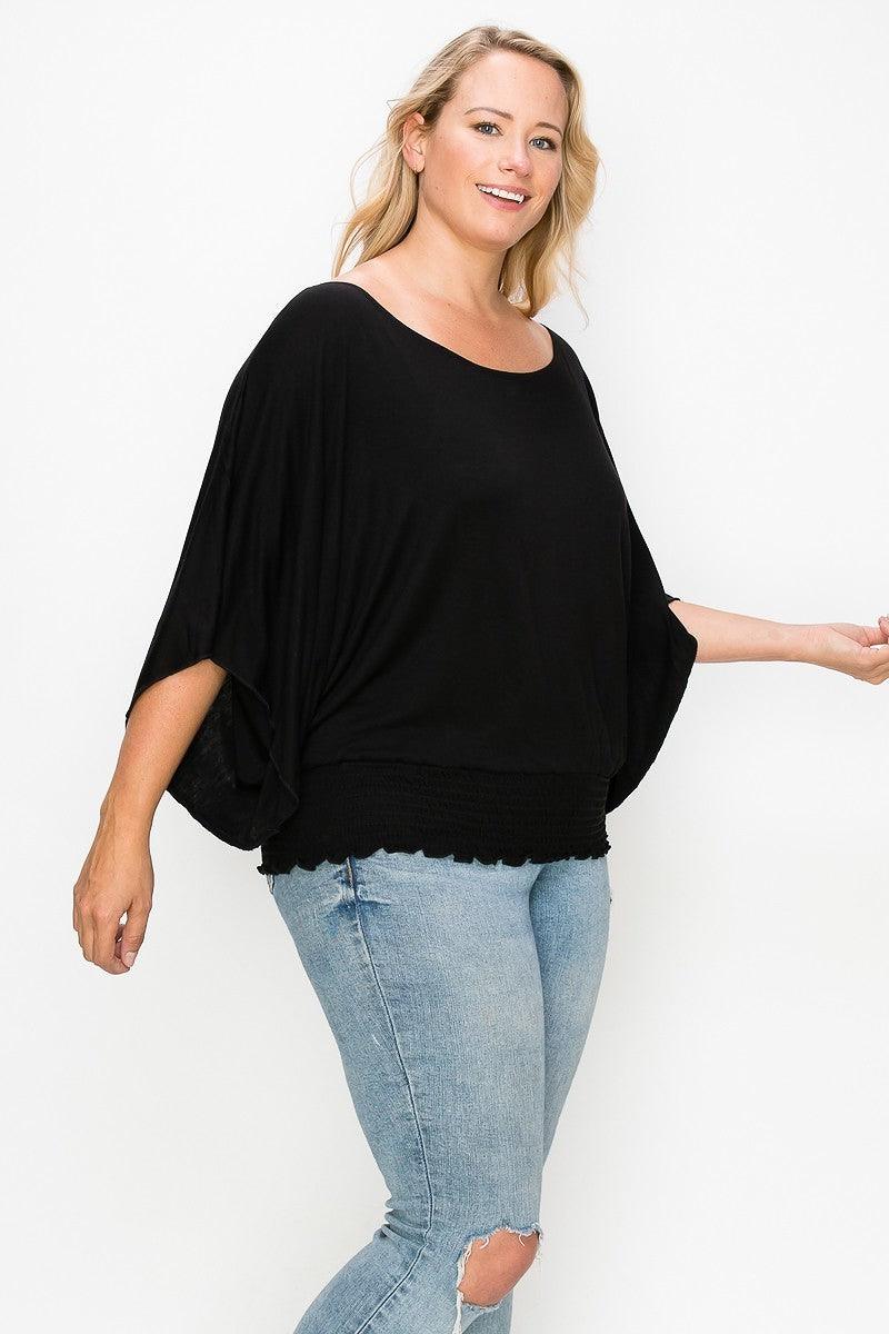 Solid Top Featuring Flattering Wide Sleeves #Dresswomen #Shorts #Youtubeshorts