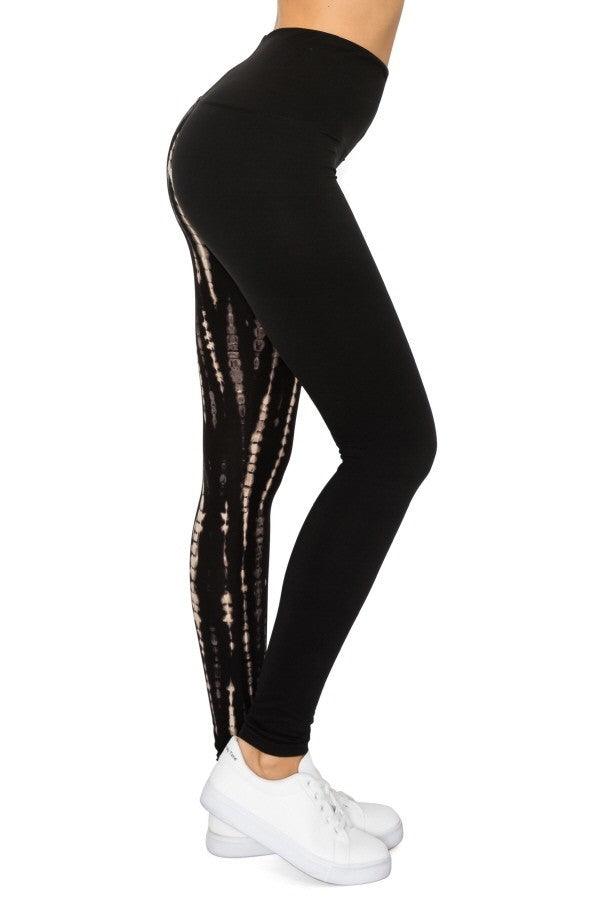 Spliced 5-inch Long Yoga Style Banded Lined Knit Legging With High Waist Naughty Smile Fashion