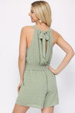 Textured Woven And Smocking Waist Romper With Back Open And Tie #Shorts #Youtubeshorts #YouTube