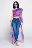 Tie Dye One Shoulder Top Naughty Smile Fashion