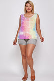 Tie Dye Tank With Studded Detail, Loose Fit, Easy Casual Wear #Dresswomen #Shorts #Youtubeshorts